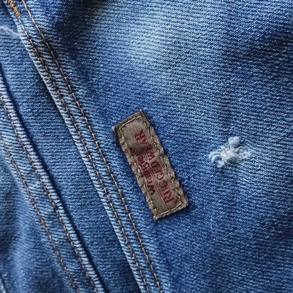 Vintage 1970's wrangler cheeky cut off jean shorts - Picture 4 of 12
